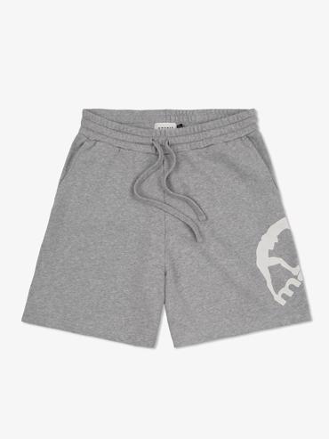 MANTO cotton shorts logo grey